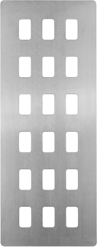 Schneider Electric Ultimate - crewless plate Grid system - 18 gangs - frame - stainless steel - GUGS18GSS